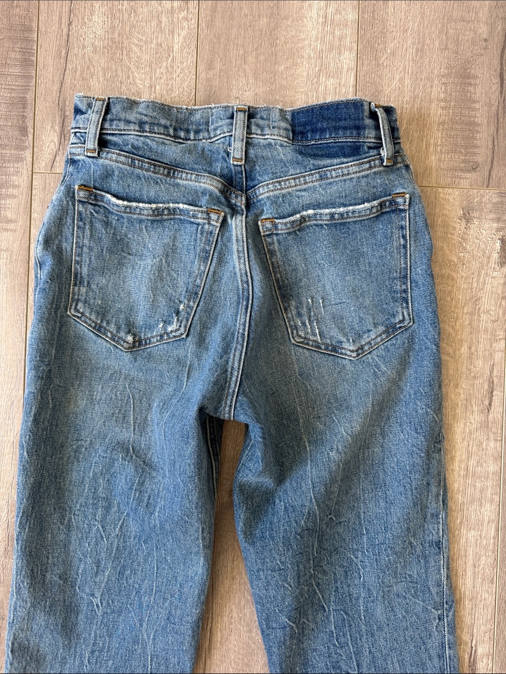 Abercrombie 90s Straight Ultra High Rise Jeans Medium Wash Size 26S Minimalist - Picture 8 of 8